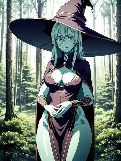 Busty Green-Skinned Beauty Takes Center Stage in Sensual Hentai AI Action