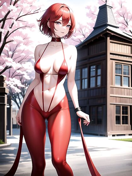 Red-Haired Beauty with Fiery Tattoos Seduces in Thong Hentai Action