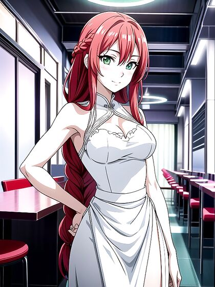 Skinny Girl 18+ Smirks at Camera in Mischievous Blush during Hentai AI Action