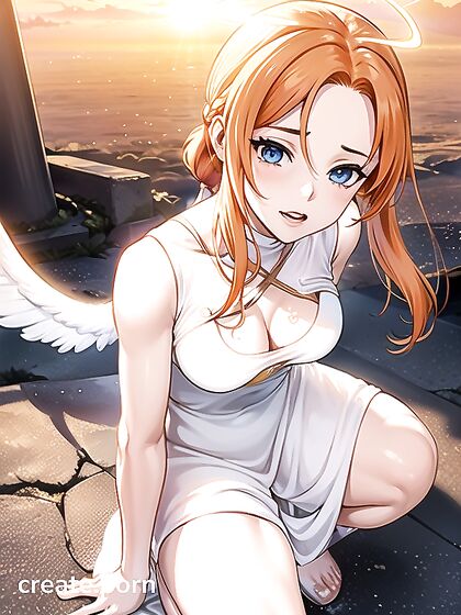 Girl 18+ with Pigtails Bound with Arms Crossed in Seductive Hentai Action