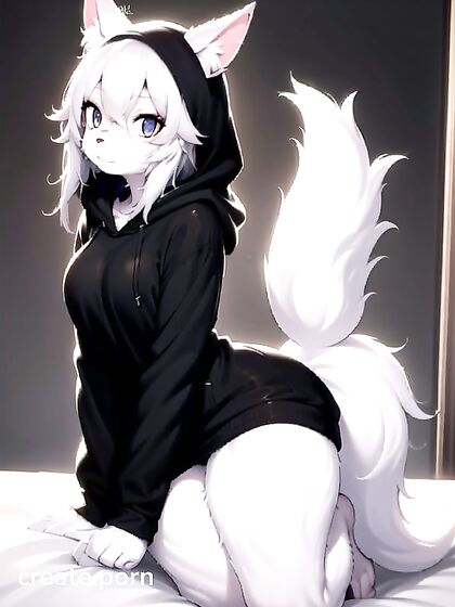 Furry Chick in Hoodie Gives Mind-Blowing Blowjob in Hentai Action