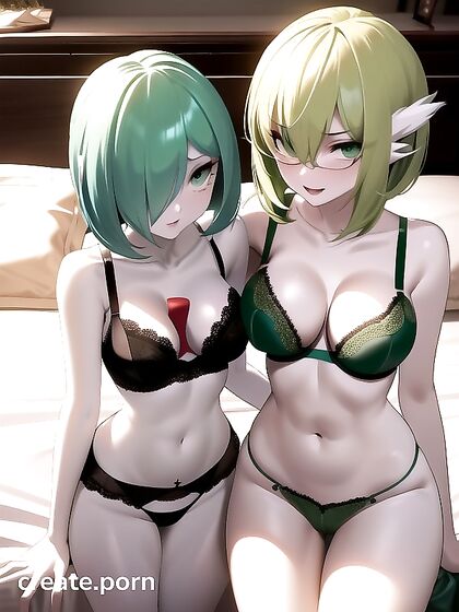 Intimate Girl 18+s Hugging and Tenderly Touching Faces in Seductive Hentai Scenes