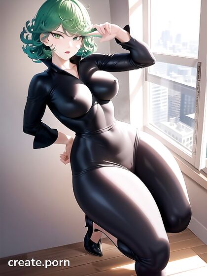 Pale-Skinned Green-Haired Babe Shows Off Her Perfect Ass in Hentai AI Action