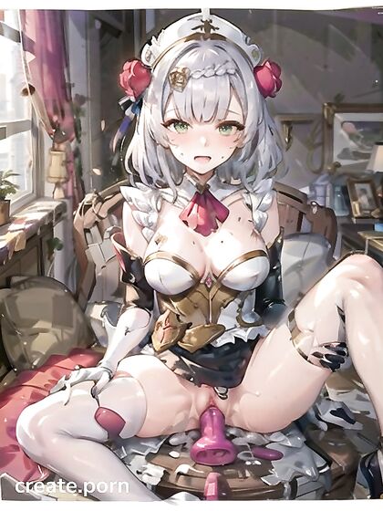 Noelle from Genshin Impact Enjoying Dildo Fun While Spreading Her Legs Wide