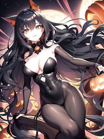 Glowing Jack-O'-Lanterns and Dark Lips: Halloween-Themed Hentai Seduction