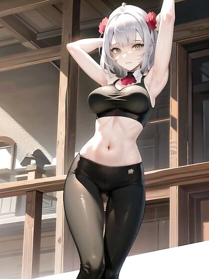 Yoga Lover in Crop Top and Tight Yoga Pants Exploring Steamy Hentai Pleasures