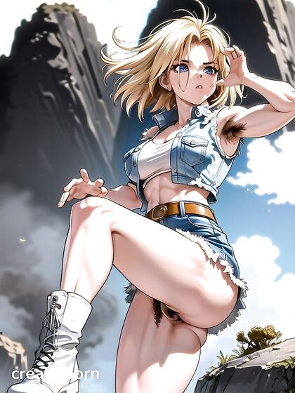 Muscular Dude with Blue Eyes Teases in a Mini Skirt for Hot Hentai Action