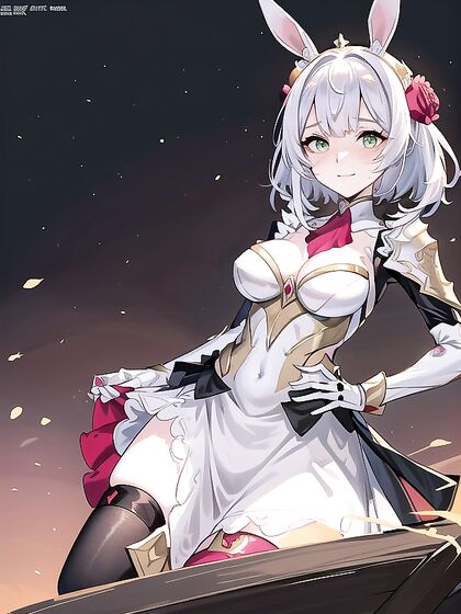 Noelle from Genshin Impact Poses in Bunny Costume for Seductive Hentai Scenes