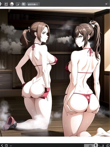 Rear View Waist Shots: Steamy hentai Porn With Intense Eye Contact