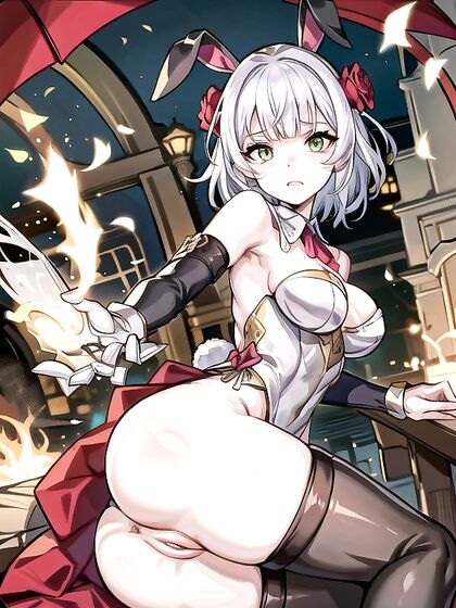 Bunny Girl 18+ in Thick Line Art Wears Seductive Nylons for Steamy Hentai Action