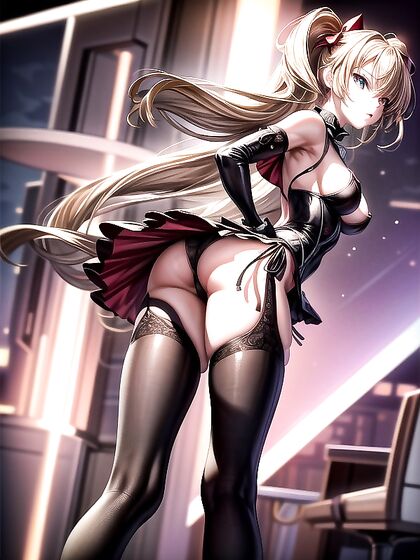 Fit Girl 18+ with Bobcut Arms Crossed in Sexy Hentai Action
