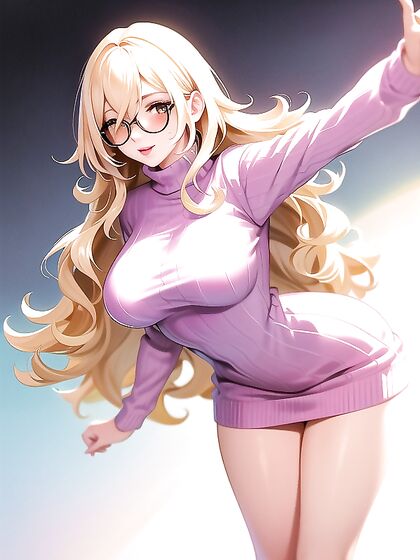 Bubblegum Pink Lips and Oversized Retro Sunglasses in Seductive Hentai Scenes