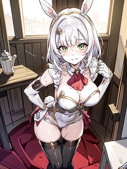 Bunny Girl 18+ Shows Off Her Thick Lines and Sultry Cleavage in Hentai Bliss