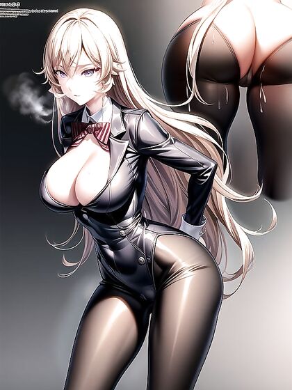 Nakiri Erina's Sultry Rear View inUltra-Detailed Hentai Sensuality