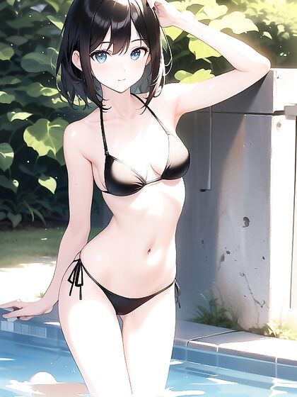 Cute Hentai Waifus Show Off Their Curves in Seductive Waist Shots