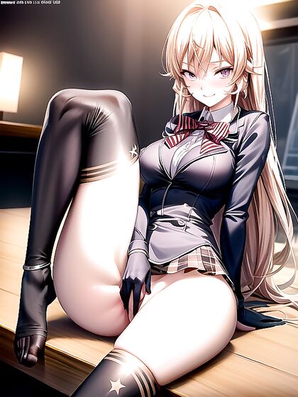 Nakiri Erina Smiles Blushingly With Legs Spread in Shokugeki No Soma Hentai Delight