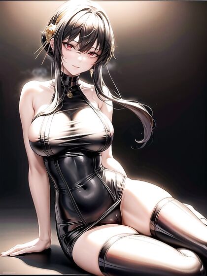 Ultra-Detailed Hentai AI Porn - Wet Panties and Spread Legs While Sitting Down