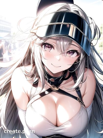 Blonde Cleavage seduces in Front View Hentai Action