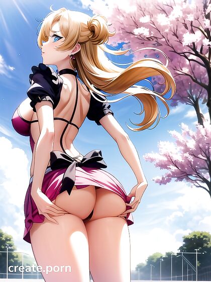 voluptuous Maid in Apron Shows Off Her Cleavage in Seductive Hentai Scenes