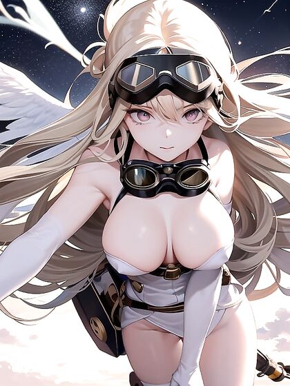 Angewomon's Heavenly Body Revealed in Seductive White Celestial Attire Hentai