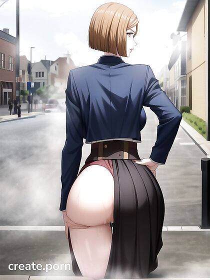 Steamy Rear View: Busty Babe in Bikini Shows Off Her Perfect Ass in Hentai'action