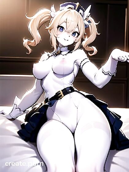 Furry Barbara from Genshin Impact Poses Seductively in Busty Hentai Scenes