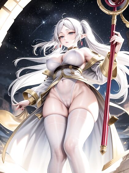 Frieren from Beyond Journey's End Gets Wild in Skirt-Lifted Hentai Action