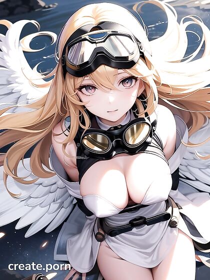 Blonde Goddess in Goggles Teases with Seductive Eye-Covering Action