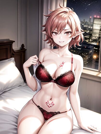 Tattooed Beauty with Earrings Strips Down in Seductive Hentai Scenes