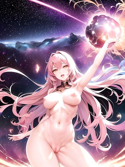 Vast Cosmic Background Illuminates Distant Galaxies in Pink HentaiErotica