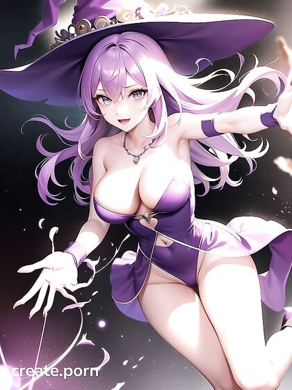 Sexy Purple-Witch OutfitHentai Fantasy with Mesmerizing Pleasure