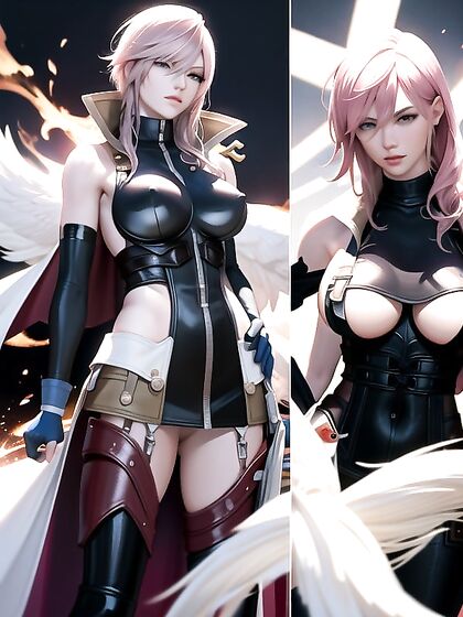 Lightning from Final Fantasy Stars in Intense Hentai AI Action
