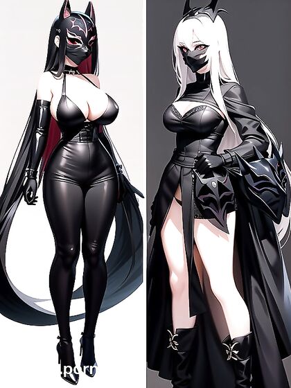 Dominatrix in Leather Bikini and Spiked Choker Wields Black Whip for Steamy Hentai Action