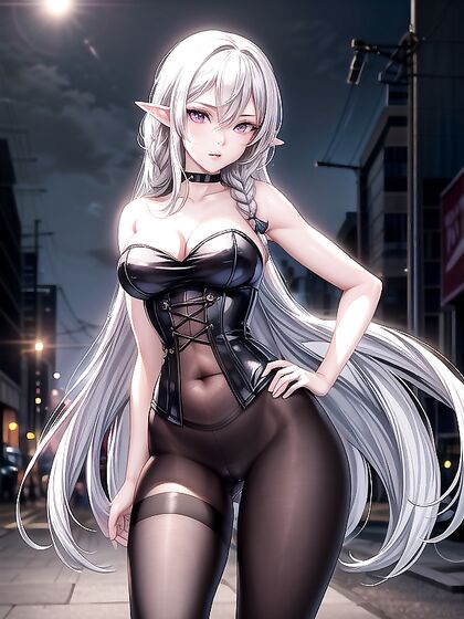 Blue-Skinned Beauty Shows Off Her Navel in Steamy Bar Hentai Scene
