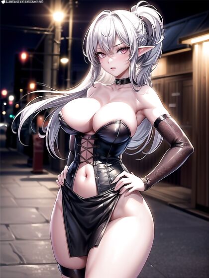 Blue-Skinned Beauty with Piercing Pink Eyes Teased in Hands-On Hentai Action