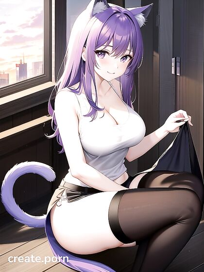 Mischievous Teen 18+ Smiles and Blushes in Oversized T-Shirt Hentai Fun