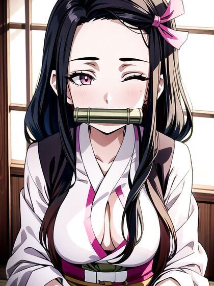 Nezuko from Demon Slayer Stars in Sensual One-Person Hentai Scenes