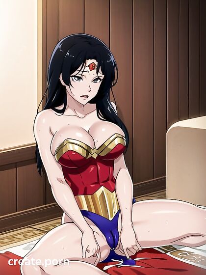 Wonder Woman Enjoys Sensual Noon Masturbation in Steamy Hentai Scene