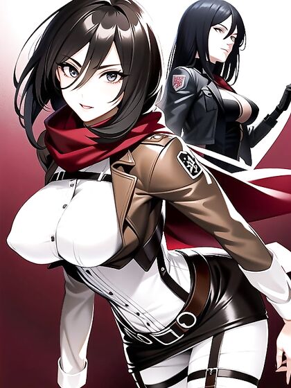Mikasa Ackerman's Mature Charm Shines in This Sharp-Faced Hentai Fantasy