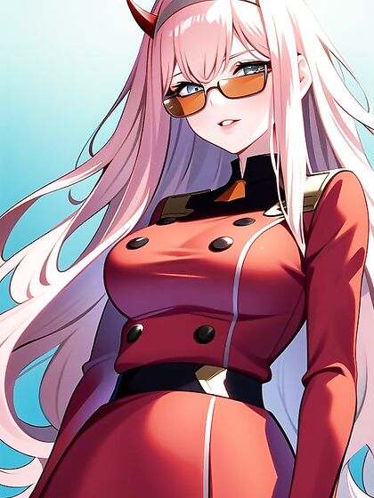 Zero Two from Darling in the FranXX Teases with Wavy Ombre Hair and Seductive Accessories
