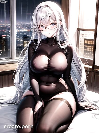 Tight Pastel Sweater and Glasses Teen 18+ in Seductive Hentai Action
