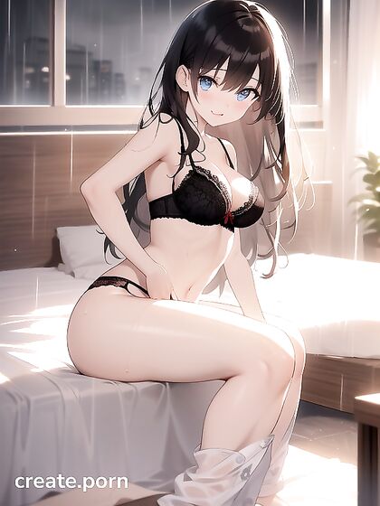 Warm Rainy Night: Animated Cuties in Pajamas Enjoy Steamy Hentai Action