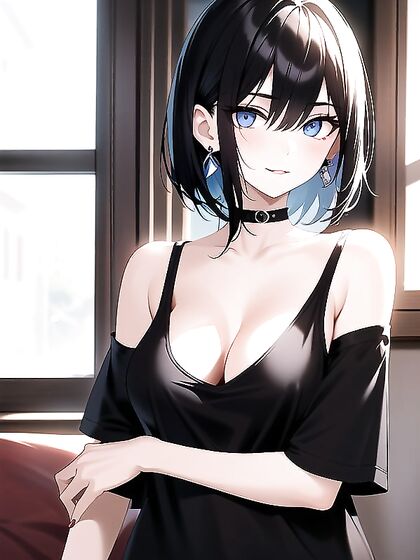 Cute Blue-Eyed Anime Chick Wears Seductive Makeup for Hot Hentai Action