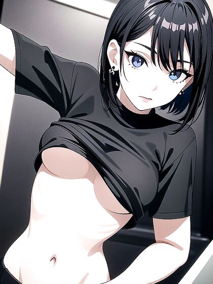 Cute Anime Girl 18+ Wears Seductive Makeup While Staring at You