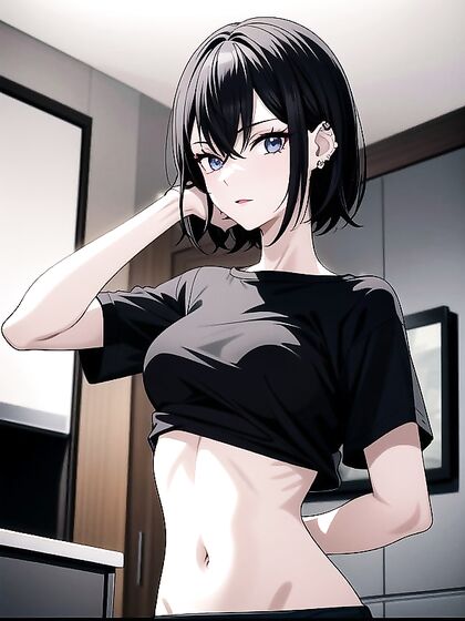 Goth Girl 18+ withPale Skin Stares Intensely at You inSTEAMY Hentai Action
