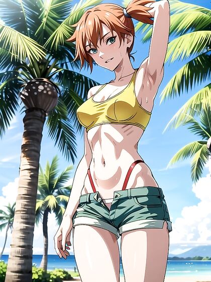 Cute Misty from Pokémon Gets Sweaty in Seductive Hentai Scenes