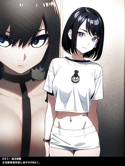 Sensual Crop Top Seduction: A Solo Hentai Fantasy Unfolds