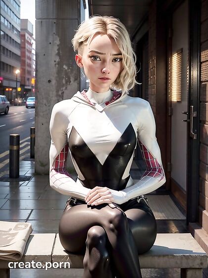 Gwen Stacy Spreads Her Legs Wide in a Seductive Front-On Spider-Man Hentai Scene