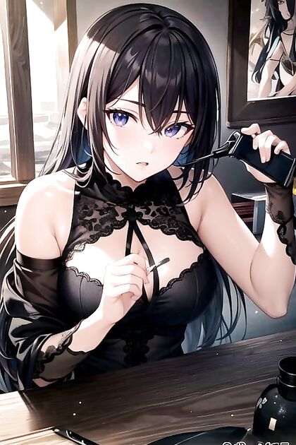 Beauty with Green Eyes in Intense Hentai Pleasure