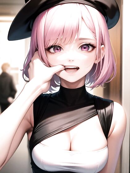 Bobcut Babe in Beret Sips Coffee Before Steamy Hentai Action